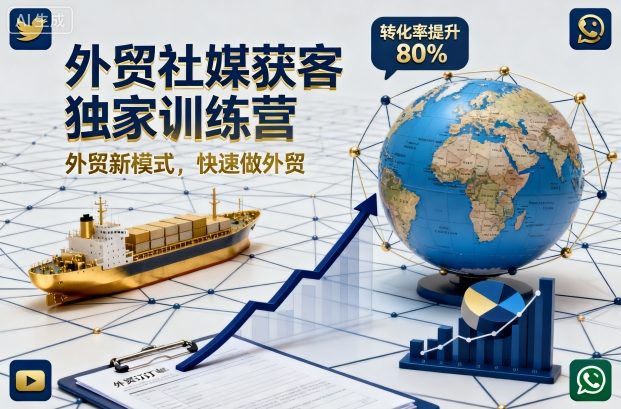 外贸社媒获客独家训练营，外贸新模式，快速做外贸(更新26年2月)-百货大全