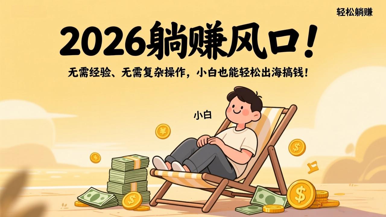 2026躺赚风口！无需经验、无需复杂操作，小白也能轻松出海搞钱！-百货大全