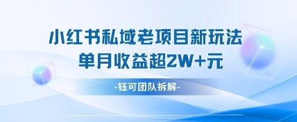 小红书私域项目新玩法，单月变现过W+-百货大全