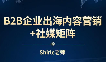 shirle老师·B2B企业出海内容营销+社媒矩阵-百货大全