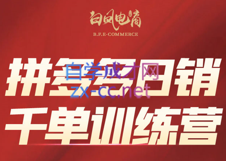 白凤电商·拼多多日销千单训练营(更新2月)-百货大全