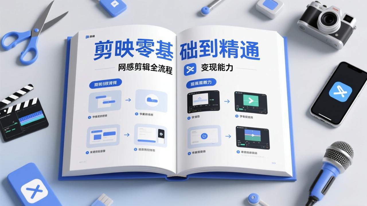 剪映零基础也能快速上手，从入门到精通掌握网感剪辑全流程，掌握能直接变现的剪辑能力-百货大全