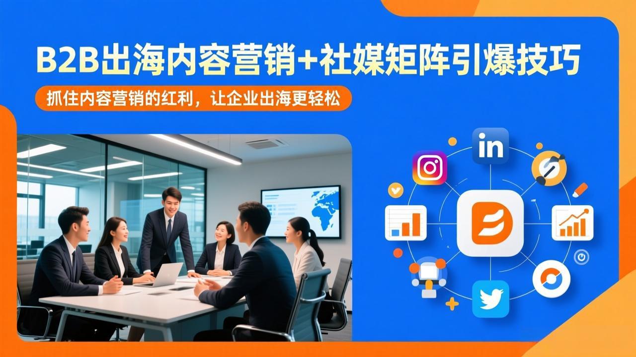 B2B出海内容营销+社媒矩阵引爆技巧：抓住内容营销的红利，让企业出海更轻松-百货大全