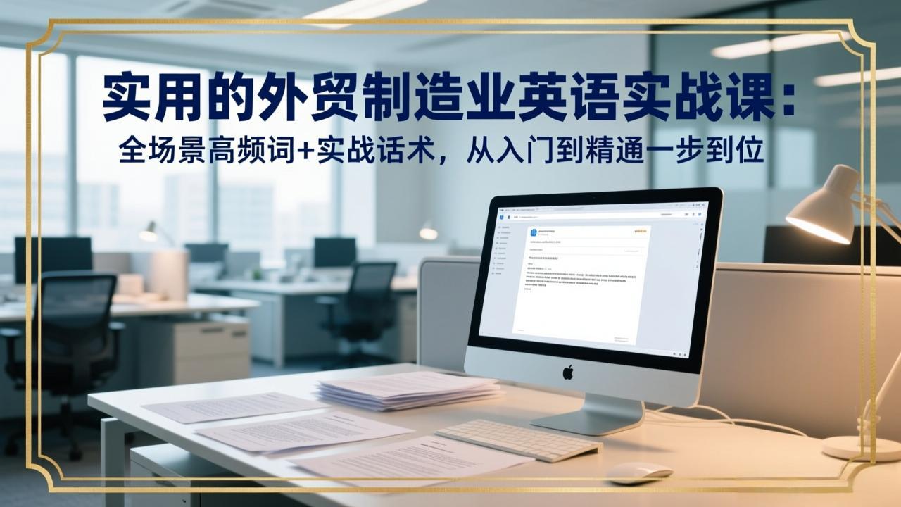 实用的外贸制造业英语实战课：全场景高频词+实战话术，从入门到精通一步到位-百货大全