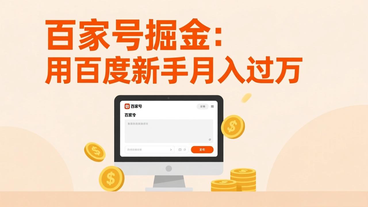 百家号掘金：用百度新手月入过万，日入300，无需引流，全新手机搬砖项目-百货大全