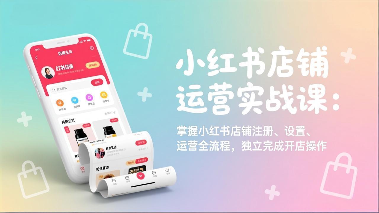 小红书店铺运营实战课：掌握小红书店铺注册、设置、运营全流程，独立完成开店操作-百货大全