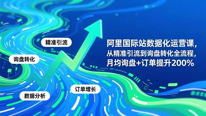 阿里国际站数据化运营课-3月，从精准引流到询盘转化全流程，月均询盘+订单提升200%-百货大全