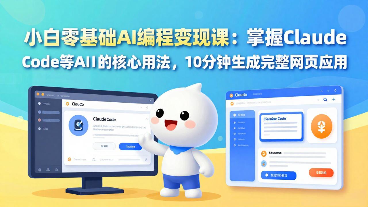 小白零基础AI编程变现课：掌握Claude Code等AI工具的核心用法，10分钟生成完整网页应用-百货大全