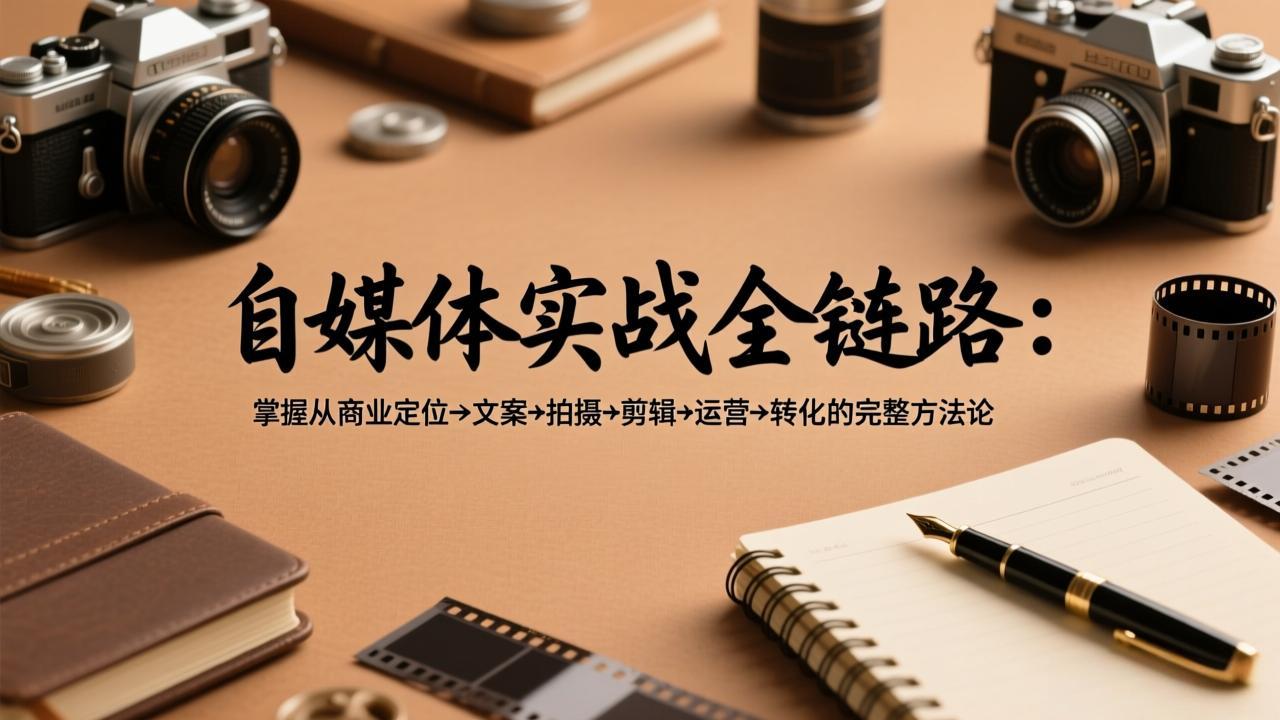 自媒体实战全链路：掌握从商业定位→文案→拍摄→剪辑→运营→转化的完整方法论-百货大全
