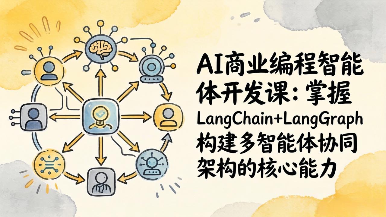 AI商业编程智能体开发课：掌握LangChain+LangGraph构建多智能体协同架构的核心能力-百货大全