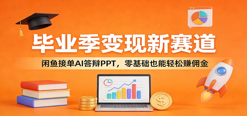 毕业季变现新赛道：闲鱼接单AI答辩PPT，零基础也能轻松赚佣金-百货大全