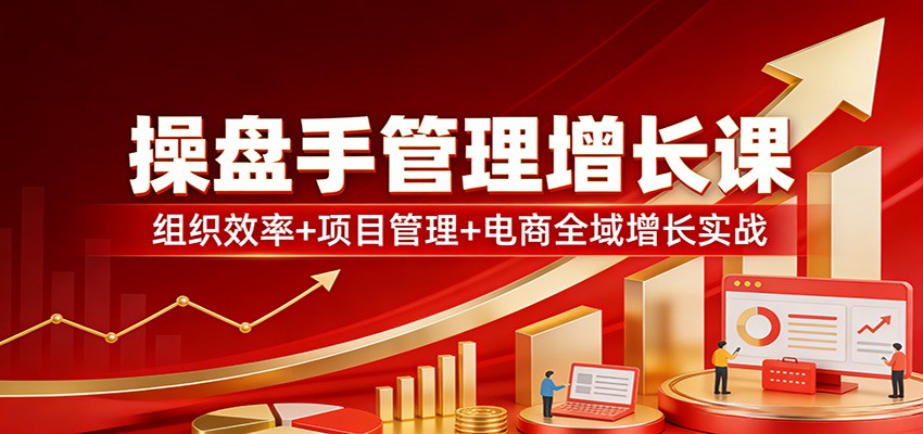操盘手管理增长课：组织效率+项目管理+电商全域增长实战-百货大全