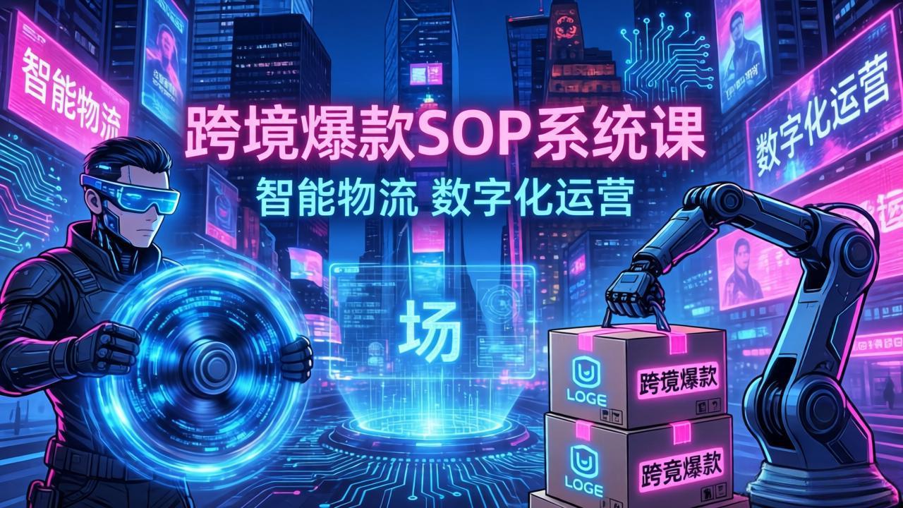 跨境爆款SOP系统课，“内容飞轮+精准投放+AI自动化”为核心，拆解“人×货×场”黄金公式-百货大全