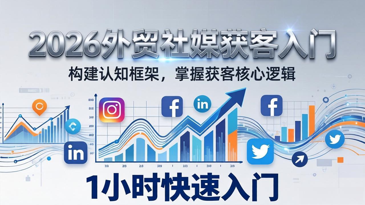 2026 外贸社媒获客入门：1小时搭建认知框架，新手快速开启社媒获客之路-百货大全