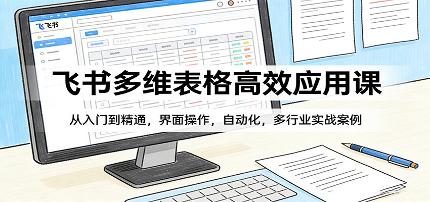 飞书多维表格高效应用课：从入门到精通，界面操作，自动化，多行业实战案例-百货大全