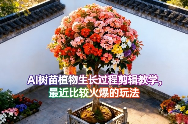 AI树苗植物生长过程剪辑教学，最近比较火爆的玩法-百货大全
