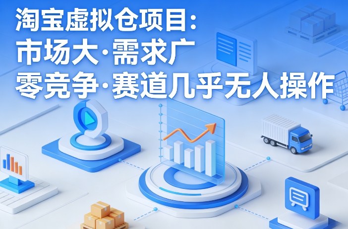 淘宝虚拟仓项目，市场大，需求广，零竞争，赛道几乎没人操作-百货大全