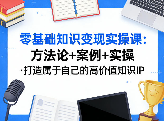 零基础知识变现实操课，方法论+案例+实操，打造属于自己的高价值知识IP-百货大全