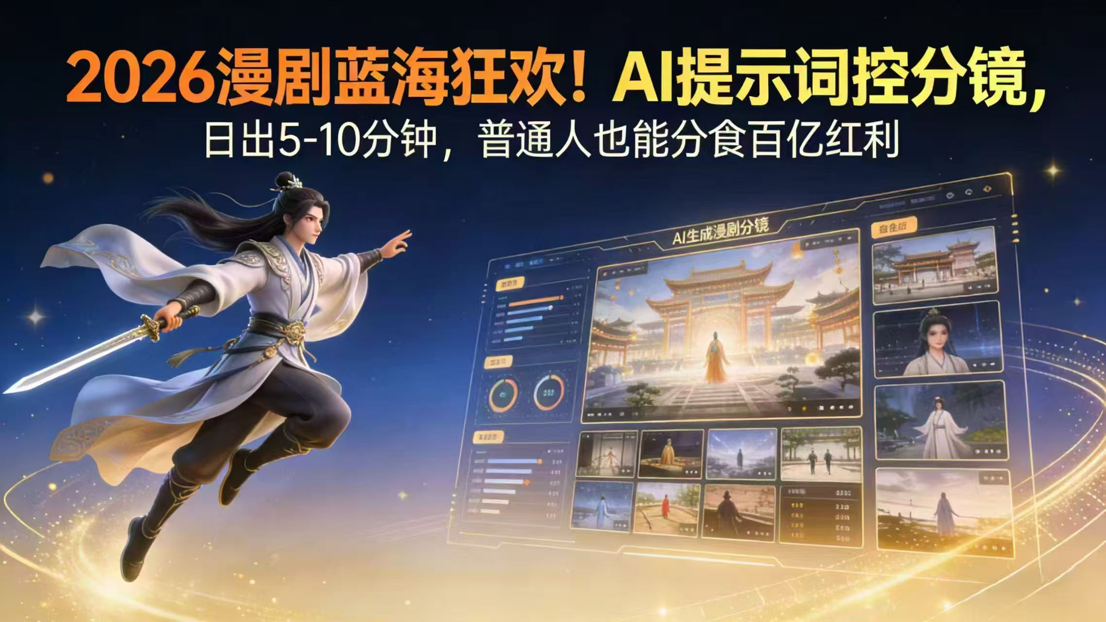 2026漫剧红利实锤！ AI 提示词控分镜， 普通人也能轻松月入过万-百货大全