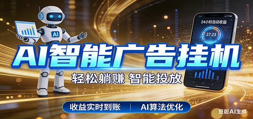 智能广告挂机新时代，利用碎片化时间实现稳定被动收益，AI帮你持续盈利-百货大全