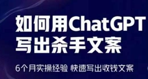 如何用ChatGPT写出杀手文案，6个月实操经验，快速写出收钱文案-百货大全
