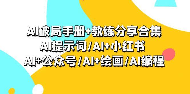 (9351期)AI破局手册+教练分享合集：AI提示词/AI+小红书 /AI+公众号/AI+绘画/AI编程-百货大全