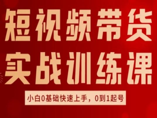 短视频带货实战训练课，好物分享实操，小白0基础快速上手，0到1起号-百货大全