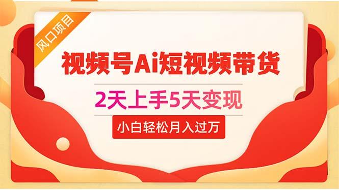 2天上手5天变现视频号Ai短视频带货0粉丝0基础小白轻松月入过万-百货大全