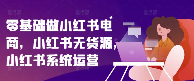 零基础做小红书电商，小红书无货源，小红书系统运营-百货大全