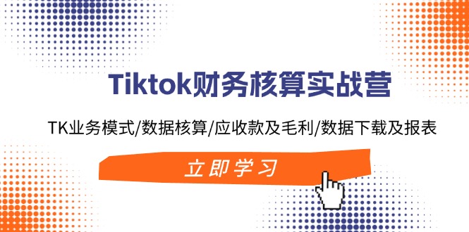 Tiktok财务核算实战营：TK业务模式/数据核算/应收款及毛利/数据下载及报表-百货大全