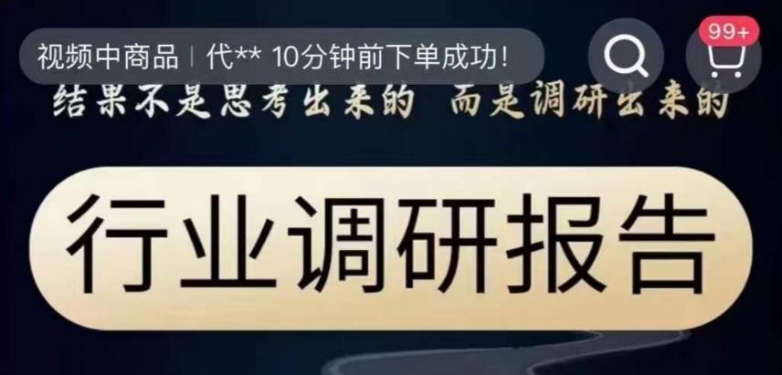 行业调研报告，结果不是思考出来的而是调研出来的-百货大全