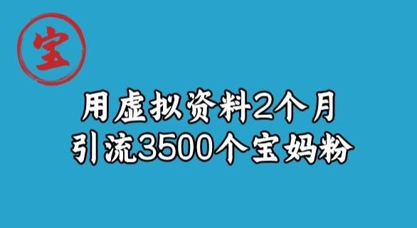 宝哥虚拟资料项目，2个月引流3500个宝妈粉-百货大全