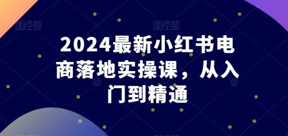 2024最新小红书电商落地实操课，从入门到精通-百货大全