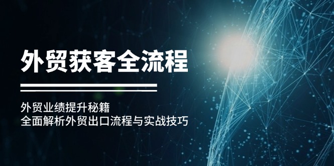 外贸获客全流程：外贸业绩提升秘籍：全面解析外贸出口流程与实战技巧-百货大全