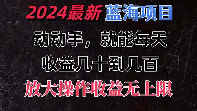 有手就行的2024全新蓝海项目，每天1小时收益几十到几百，可放大操作收…-百货大全
