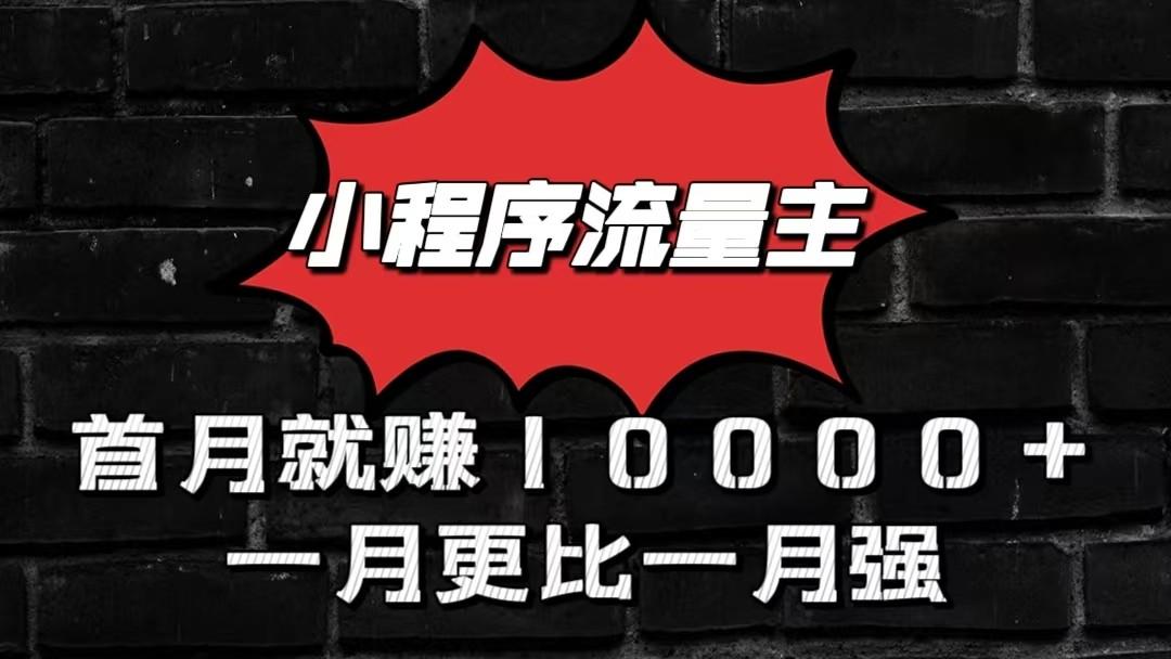 小程序流量主首月就赚10000+，一月更比一月强！小本创业首选-百货大全