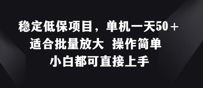 稳定低保项目，单机一天50+适合批量放大 操作简单 小白都可直接上手【揭秘】-百货大全