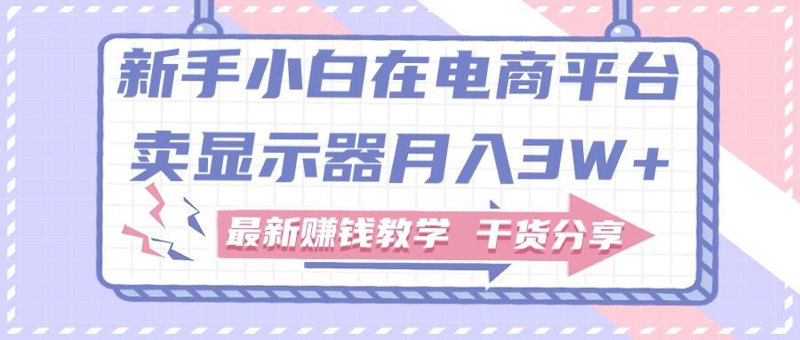 新手小白如何做到在电商平台卖显示器月入3W+，最新赚钱教学干货分享-百货大全