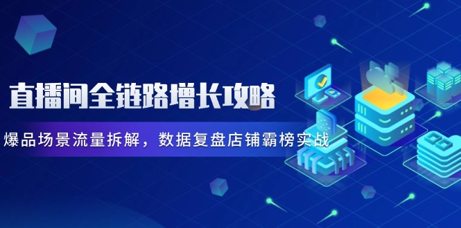 直播间全链路增长攻略，爆品场景流量拆解，数据复盘店铺霸榜实战-百货大全