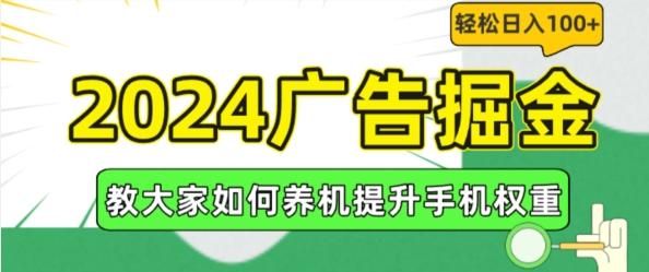 2024广告掘金，教大家如何养机提升手机权重，轻松日入100+【揭秘】-百货大全