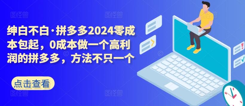 拼多多2024零成本包起，0成本做一个高利润的拼多多，方法不只一个-百货大全
