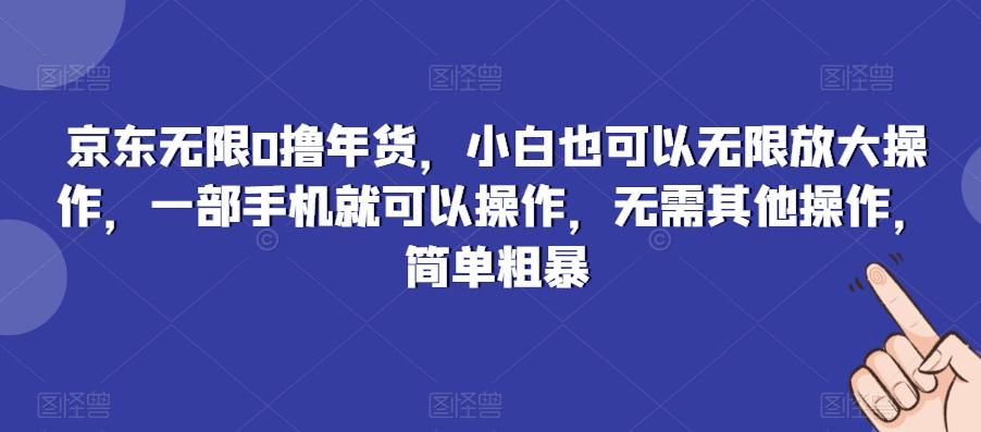 京东无限0撸年货，小白也可以无限放大操作，一部手机就可以操作，无需其他操作，简单粗暴-百货大全