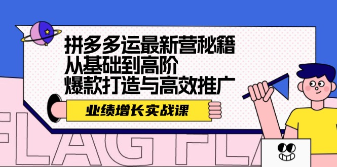 拼多多运最新营秘籍：业绩 增长实战课，从基础到高阶，爆款打造与高效推广-百货大全
