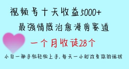 十天收益5000+，多平台捞金，视频号情感治愈漫剪，一个月收徒28个，小白一部手机轻松上手【揭秘】-百货大全
