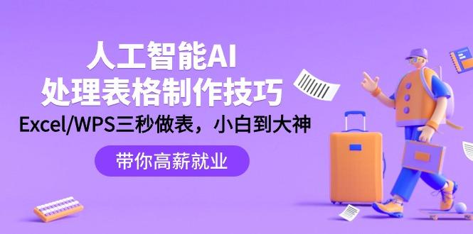 (9459期)人工智能-AI处理表格制作技巧：Excel/WPS三秒做表，大神到小白-百货大全