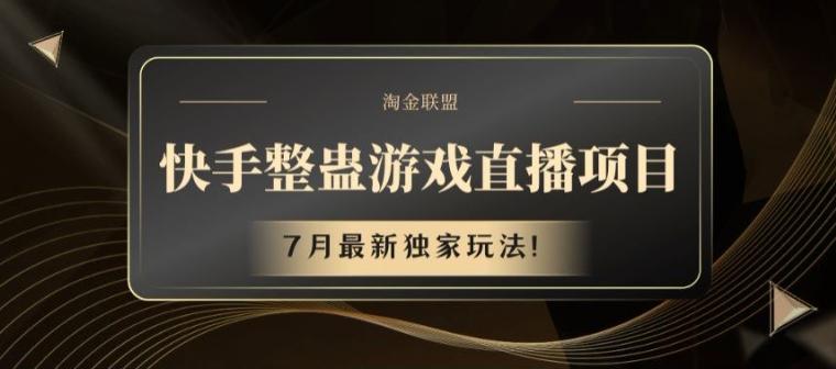 快手整蛊游戏直播项目，7月最新独家玩法【揭秘】-百货大全