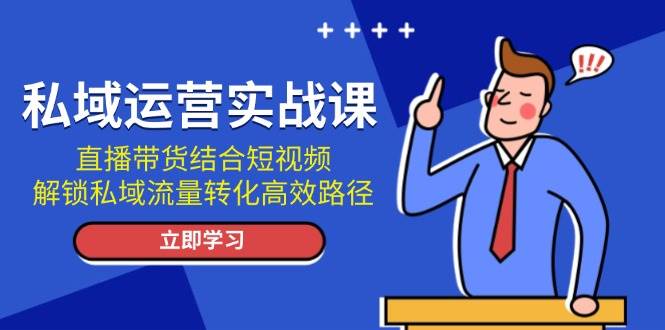 私域运营实战课：直播带货结合短视频，解锁私域流量转化高效路径-百货大全