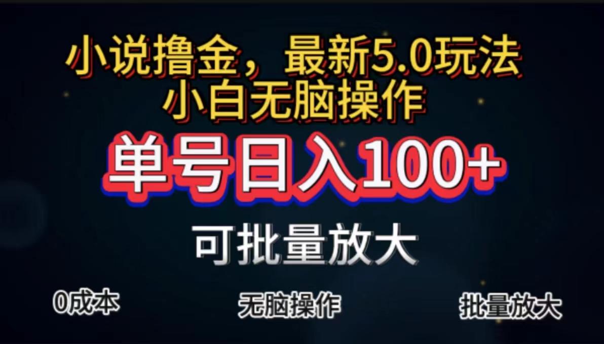 全自动小说撸金，单号日入100+小白轻松上手，无脑操作-百货大全