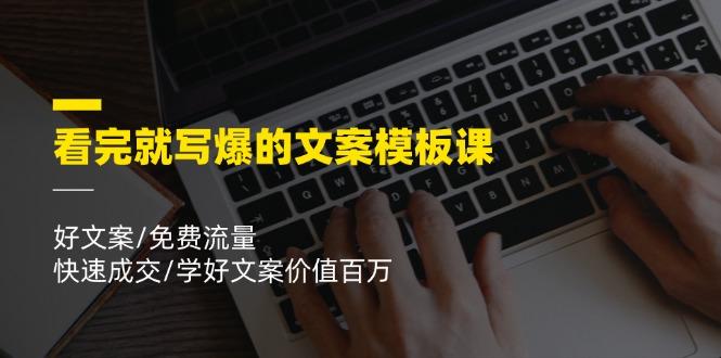 看完就 写爆的文案模板课，好文案/免费流量/快速成交/学好文案价值百万-百货大全