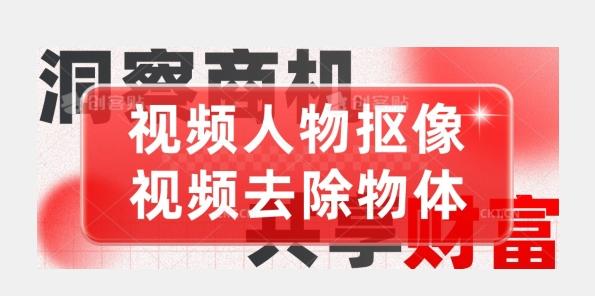 【超强视频处理工具】视频人物抠像+视频去除物体-百货大全